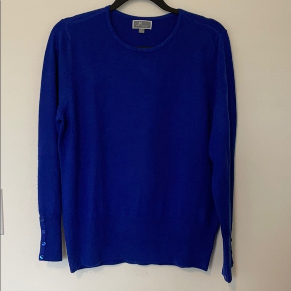 JM Collection Sweaters - JM Collection Bright Blue Sweater - Size PET/LG